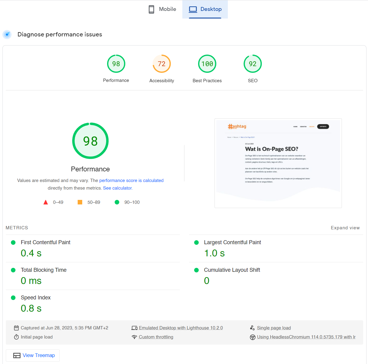 Page Speed Insights